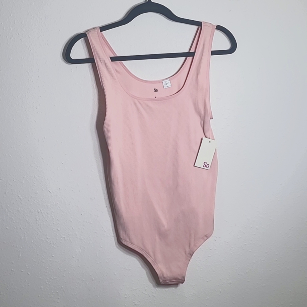 NWT Ribbed Pink Bodysuit